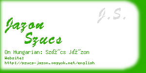 jazon szucs business card
